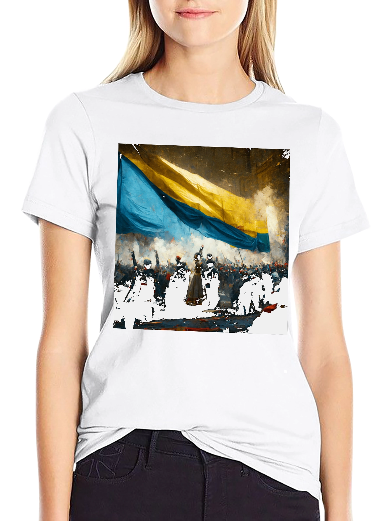 Ukraine Flag Graphic Tee - Support Ukraine