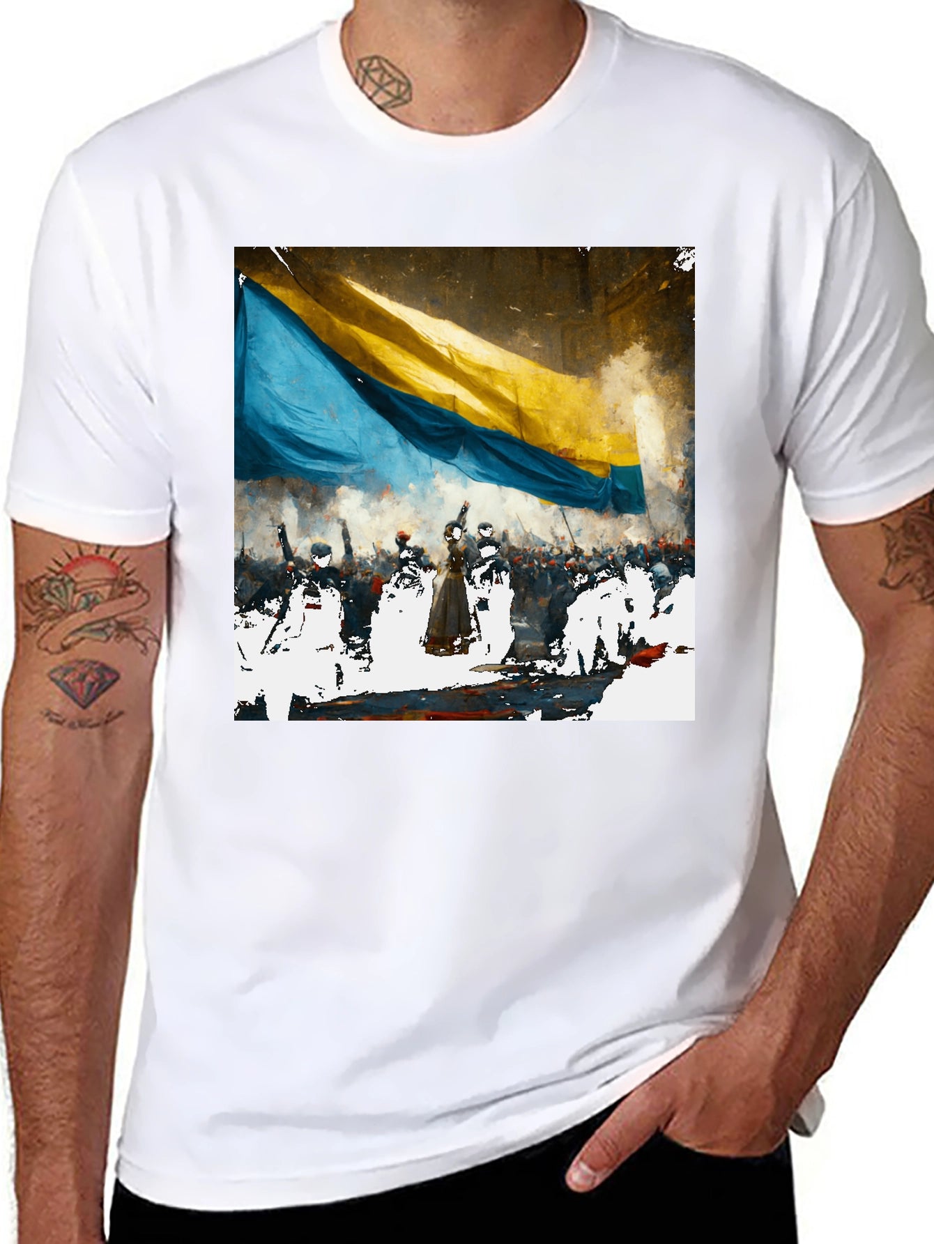 Ukraine Flag Graphic Tee - Support Ukraine
