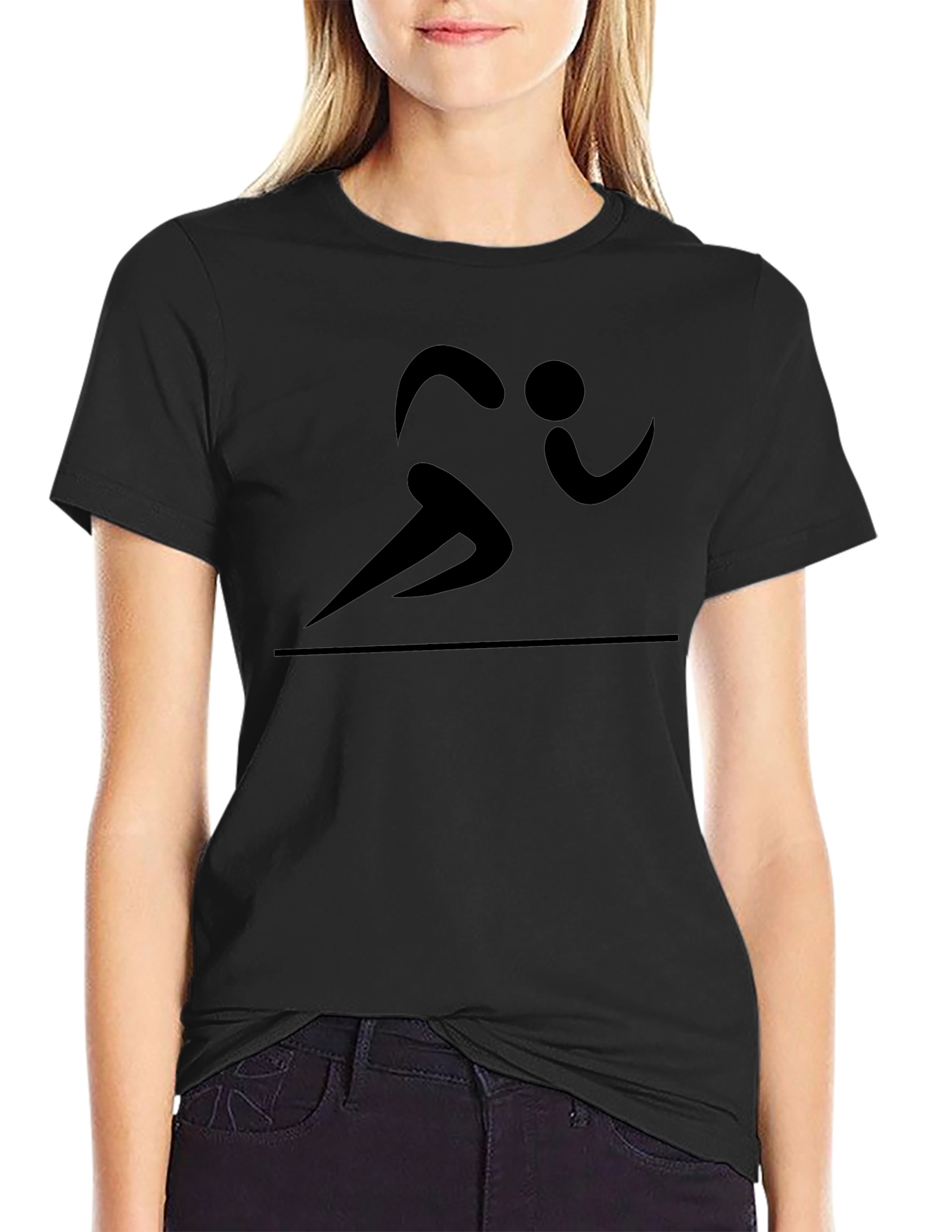 Running Figure Graphic Tee - Black