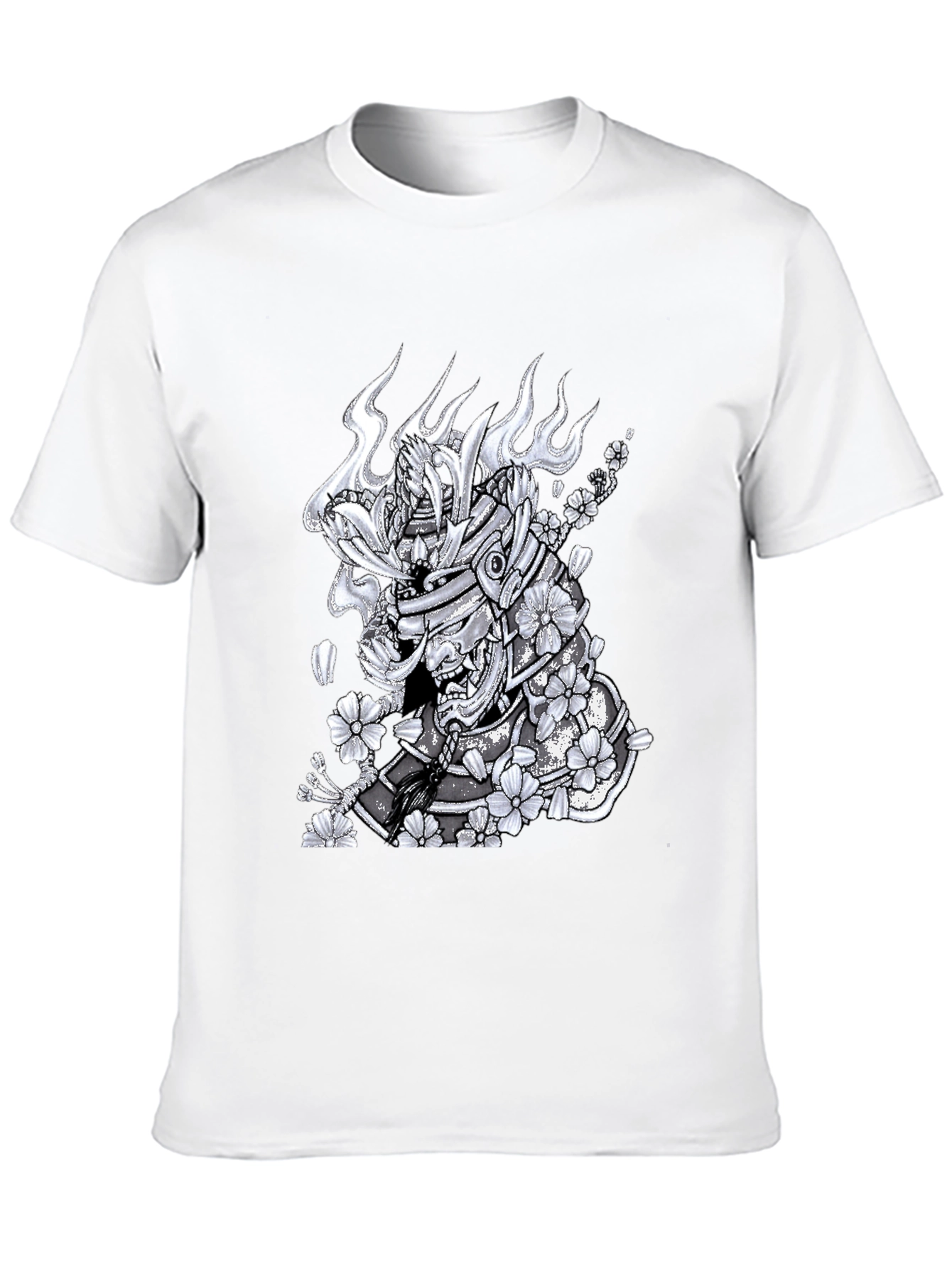 Samurai Warrior Graphic T-Shirt - Mens Black Tee