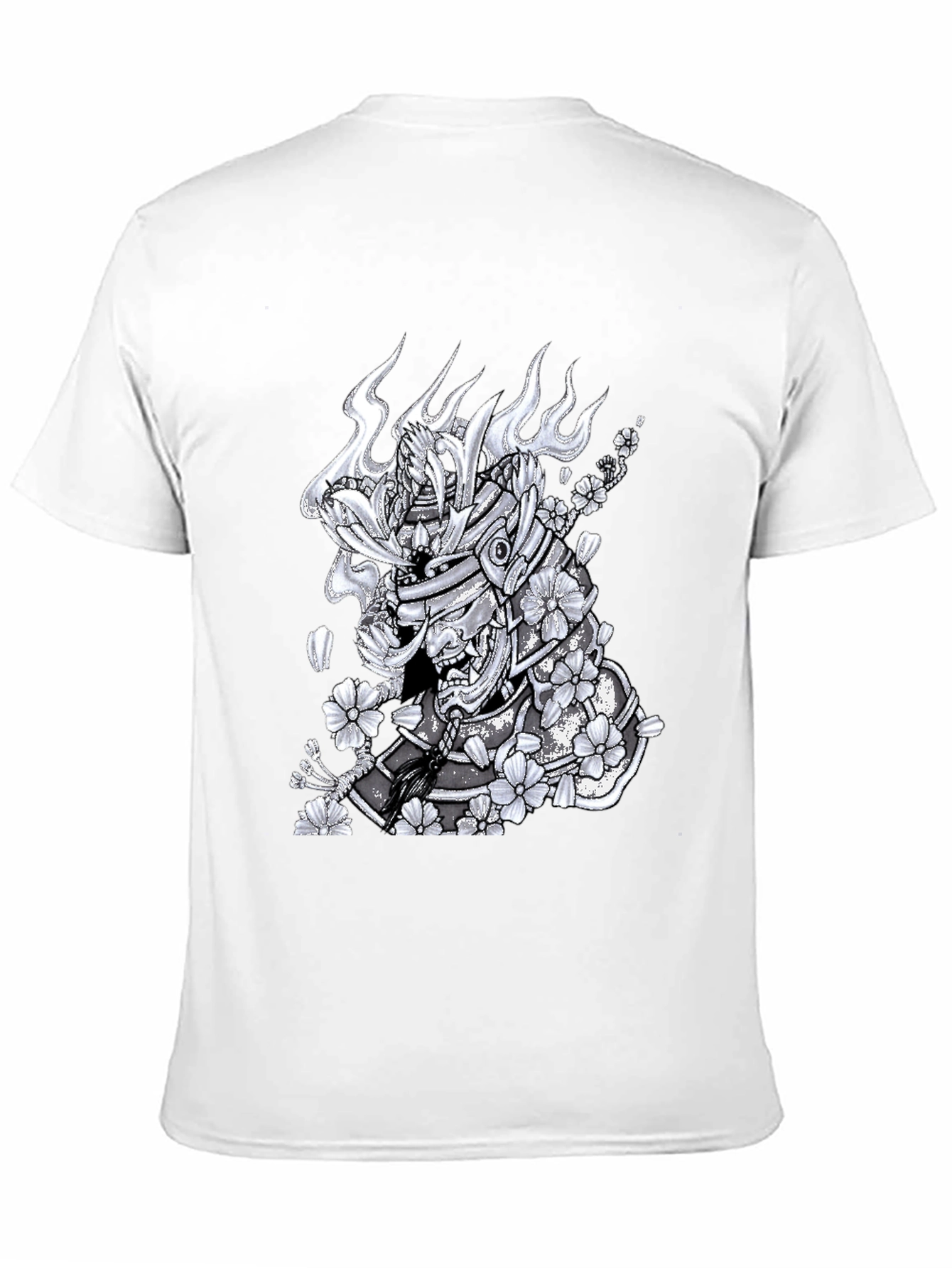 Samurai Warrior Graphic T-Shirt - Mens Black Tee