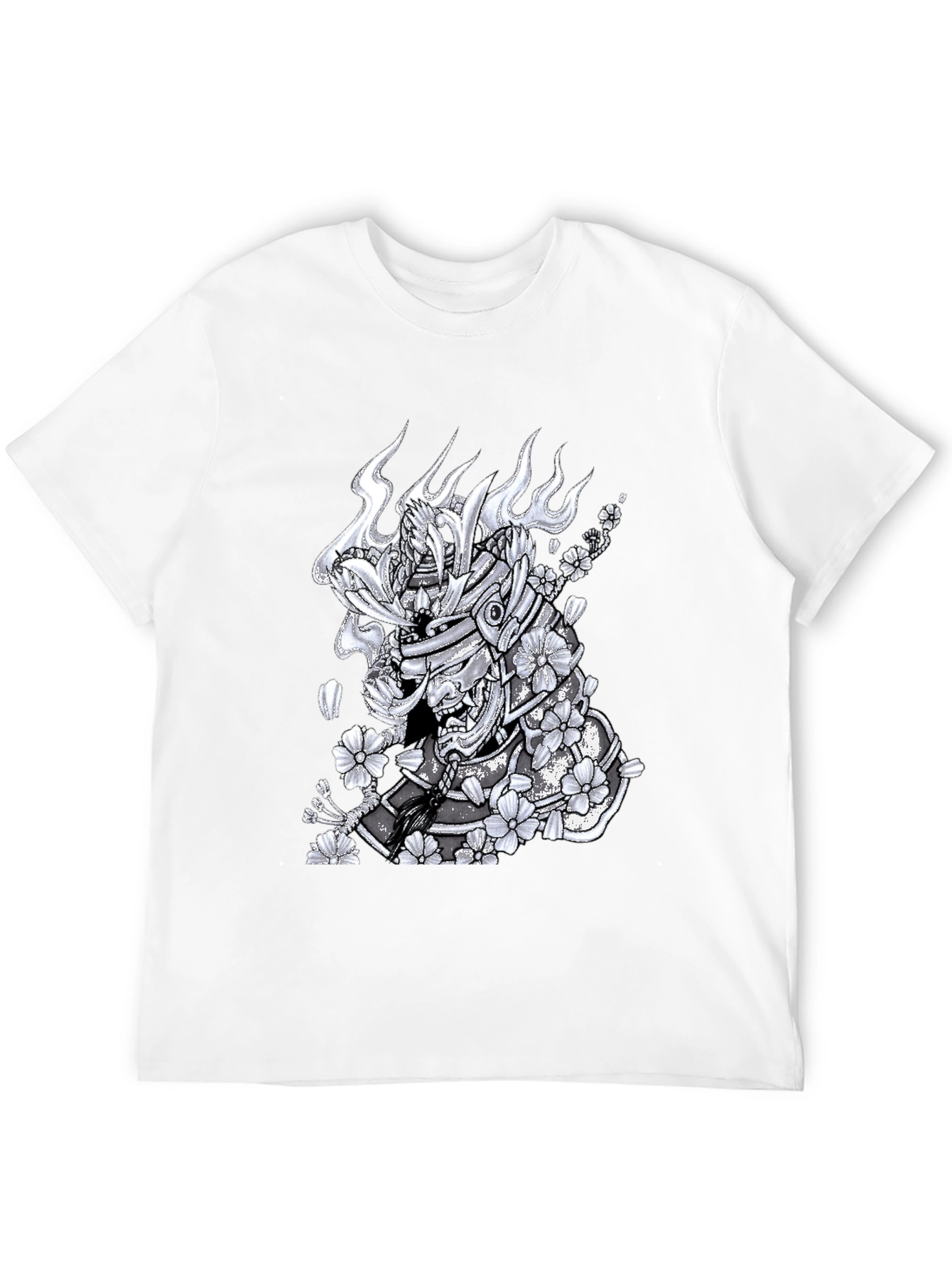 Samurai Warrior Graphic T-Shirt - Mens Black Tee