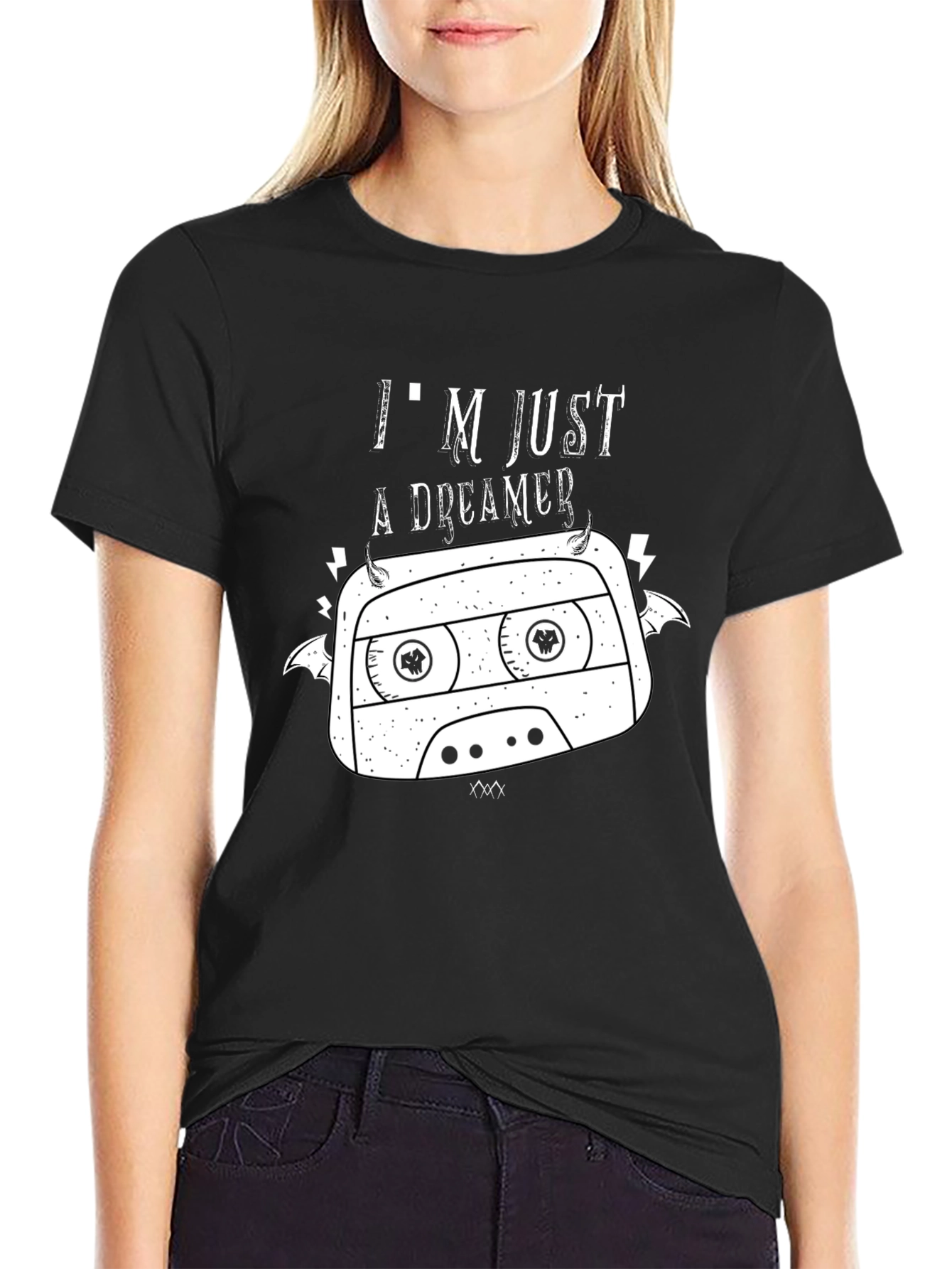 Dreamer Cassette Graphic T-Shirt - Black