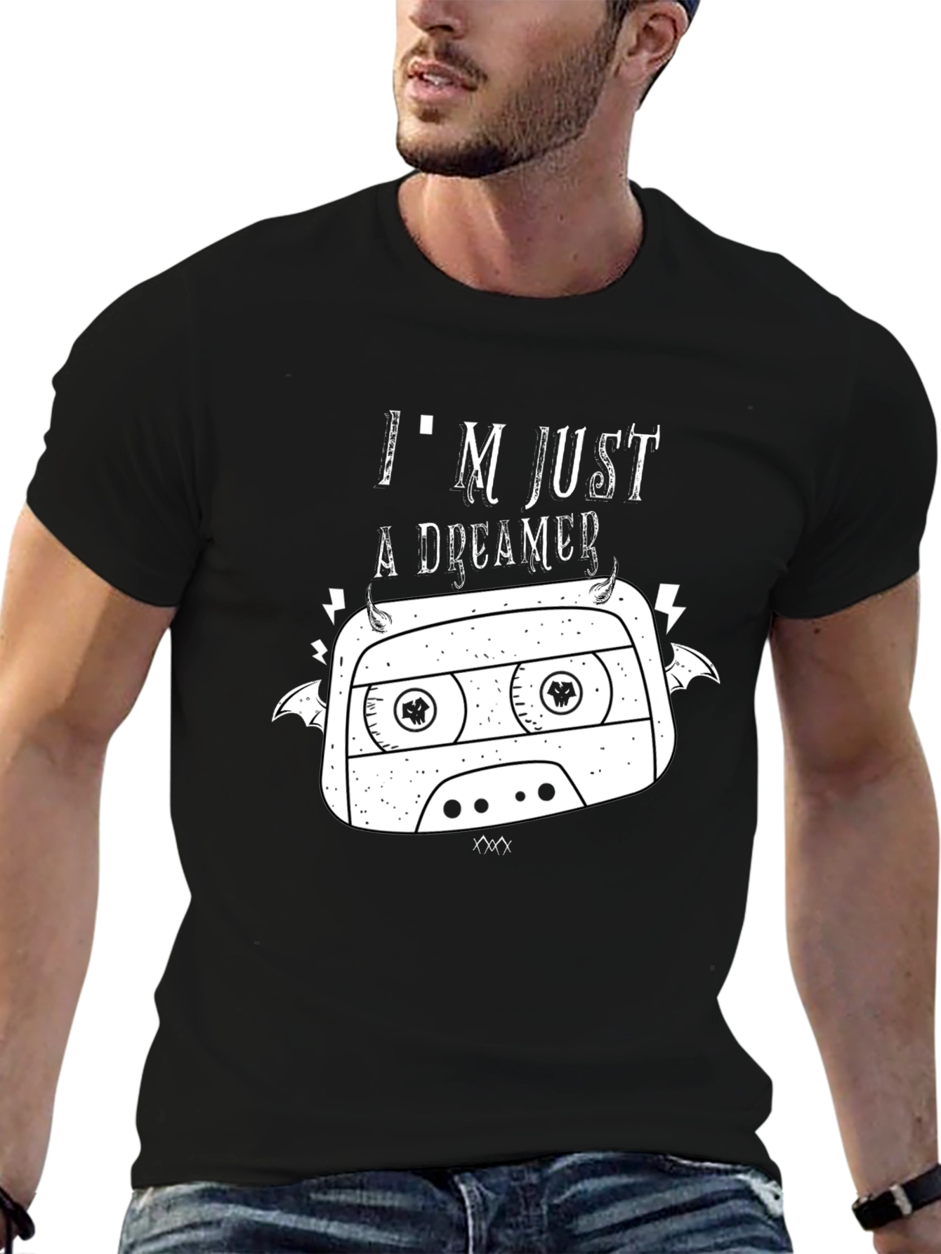 Dreamer Cassette Graphic T-Shirt - Black