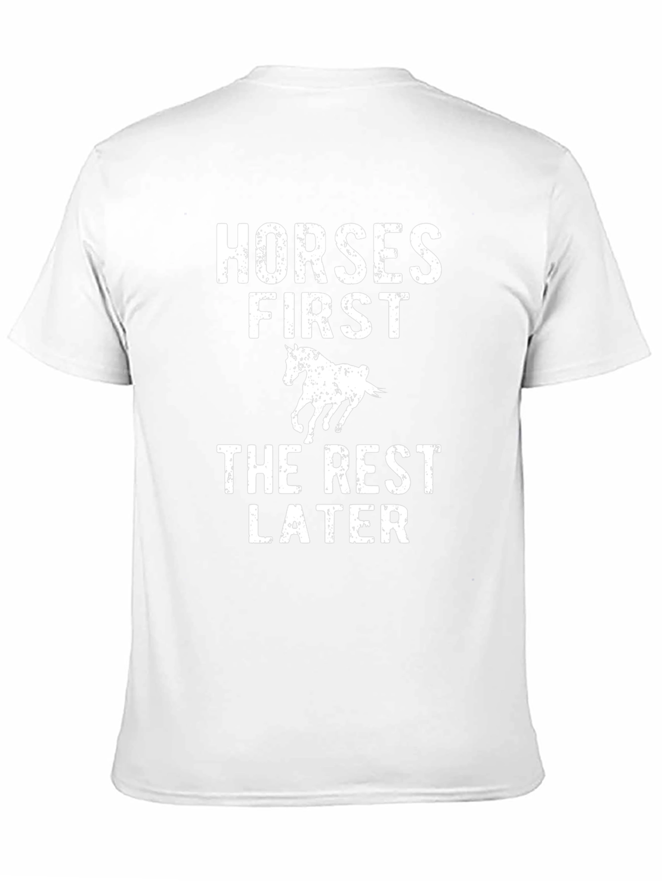 Horses First Graphic Tee - Black Cotton T-Shirt