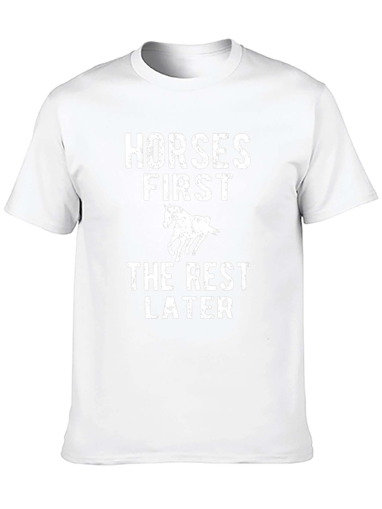 Horses First Graphic Tee - Black Cotton T-Shirt