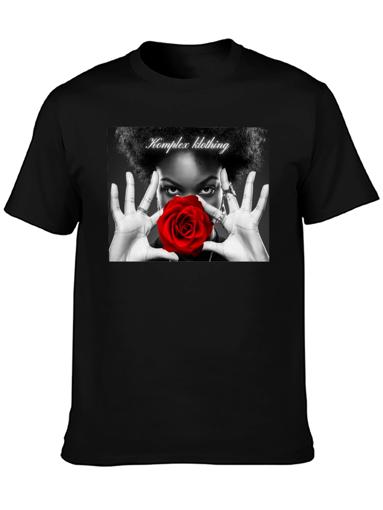 Komplex Klothing Rose Graphic Tee - Black