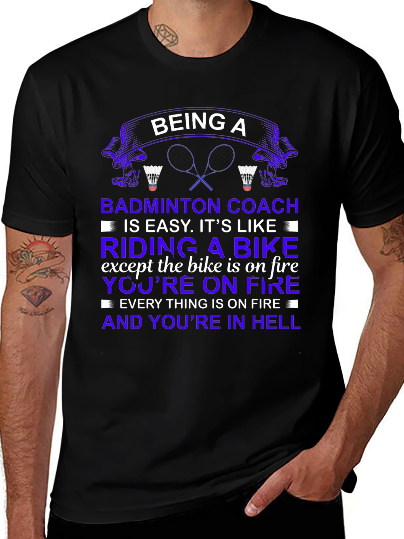 Being a Badminton Coach Graphic T-Shirt