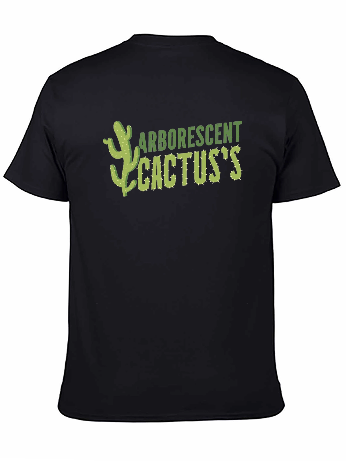 Arborescent Cactus Graphic T-Shirt - Black