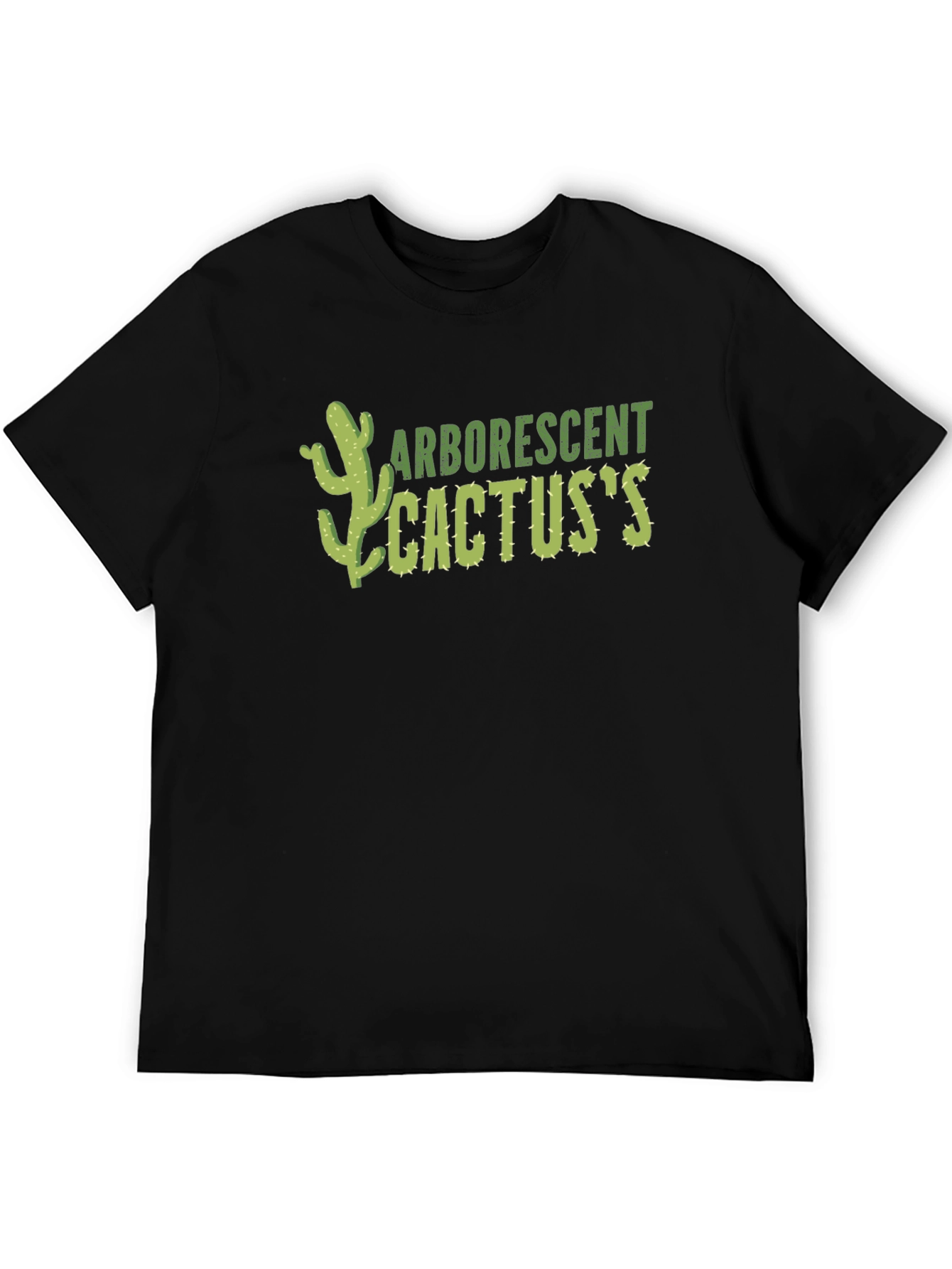 Arborescent Cactus Graphic T-Shirt - Black