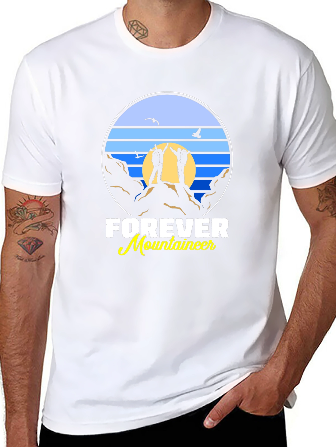 Forever Mountaineer Black Graphic T-Shirt