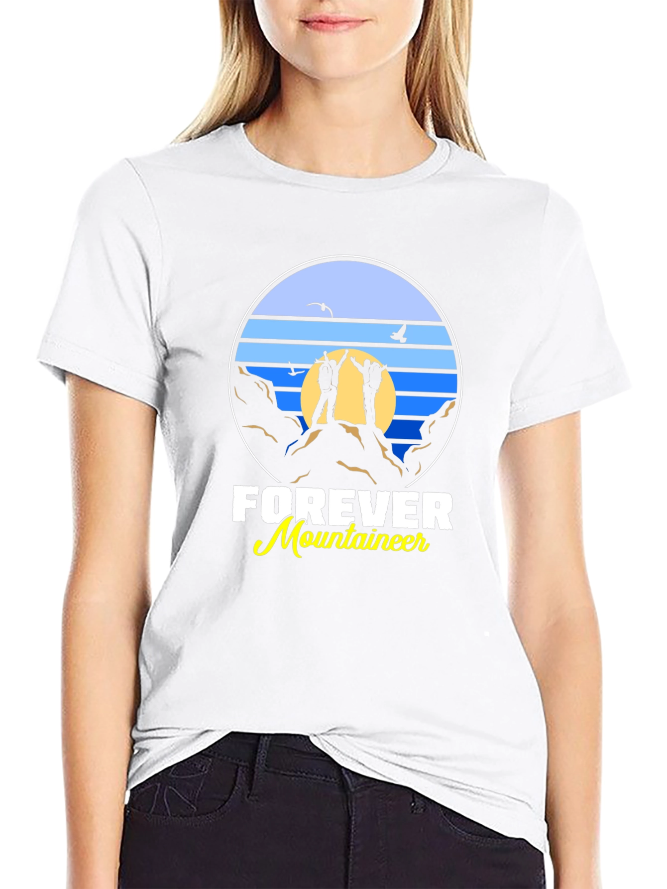 Forever Mountaineer Black Graphic T-Shirt