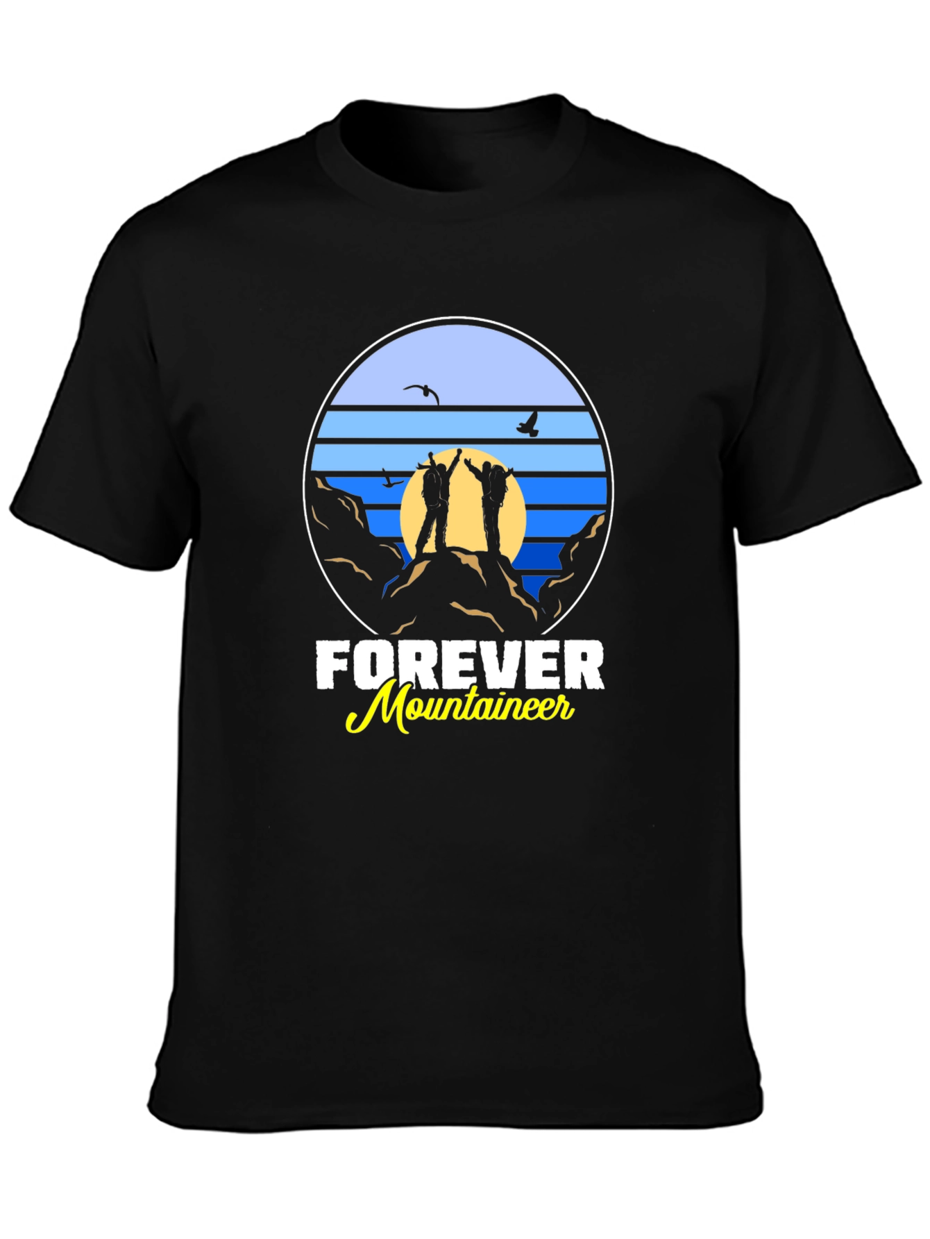 Forever Mountaineer Black Graphic T-Shirt