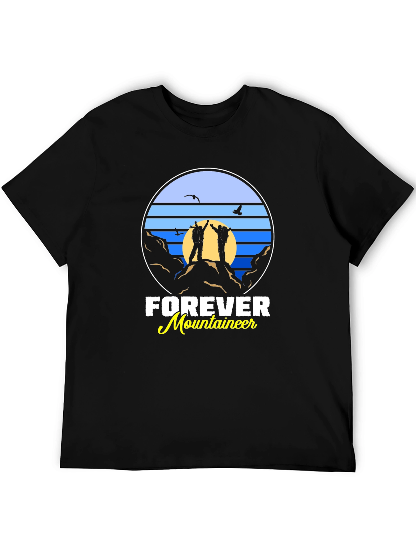 Forever Mountaineer Black Graphic T-Shirt