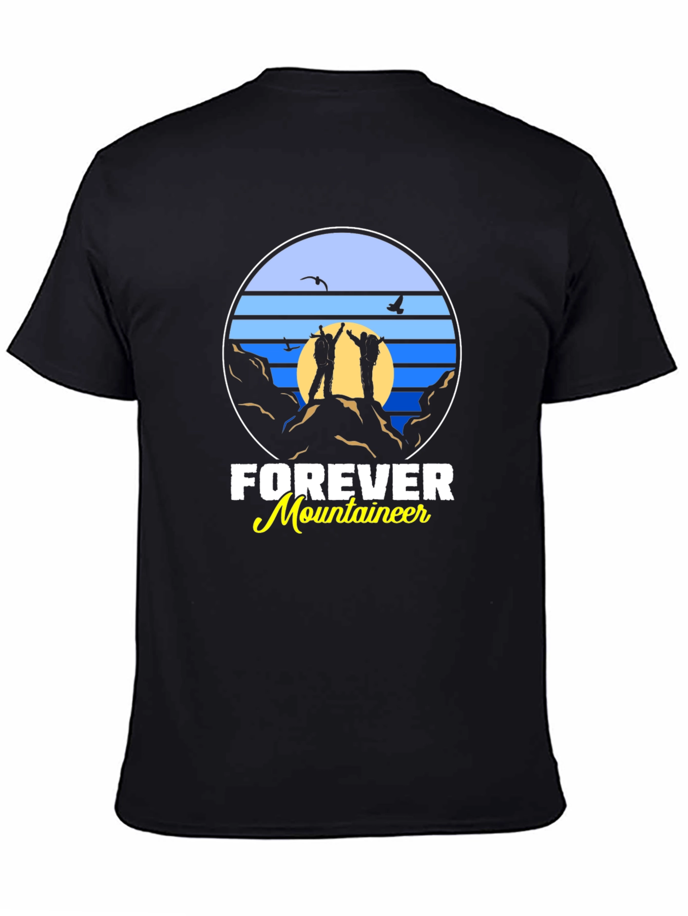 Forever Mountaineer Black Graphic T-Shirt