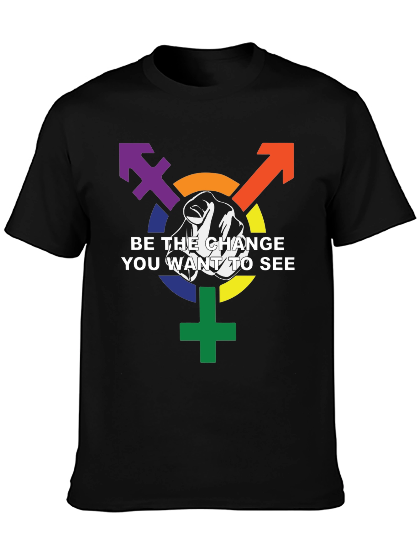 Be the Change Graphic Tee - LGBTQ+ Pride Shirt