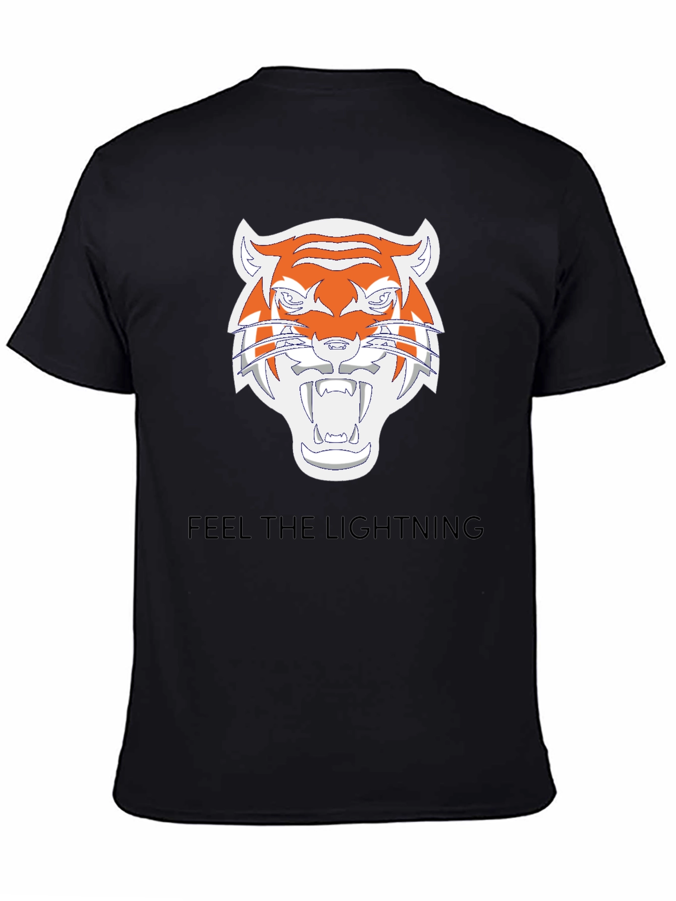 Feel the Lightning Tiger Graphic Tee - Black