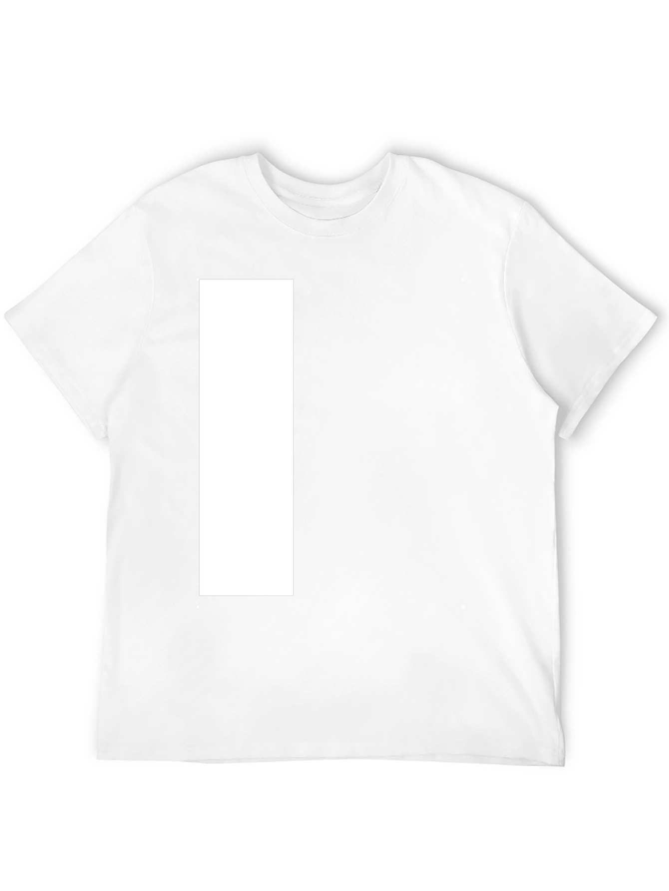 Basic Black T-Shirt with White Graphic Design