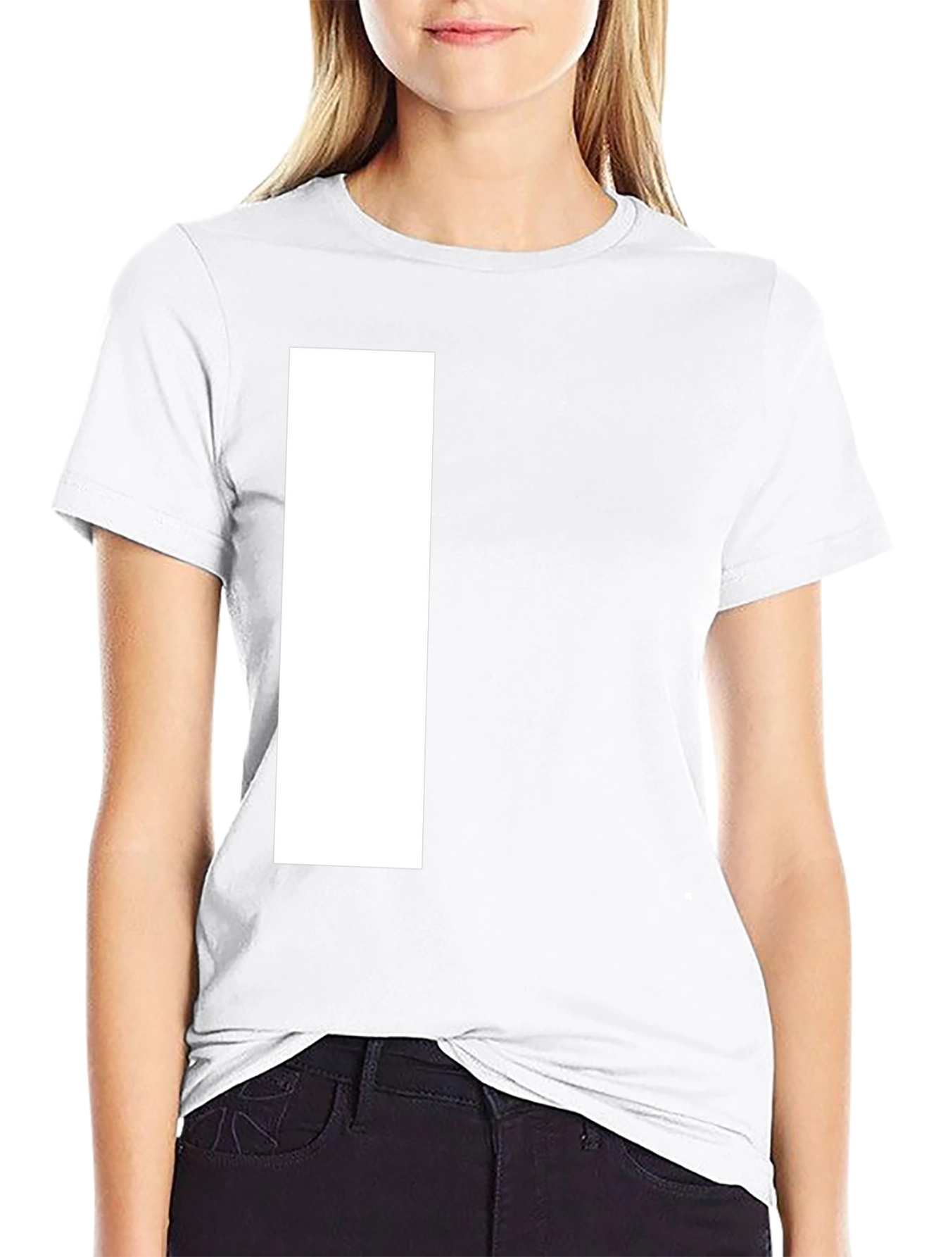 Basic Black T-Shirt with White Graphic Design