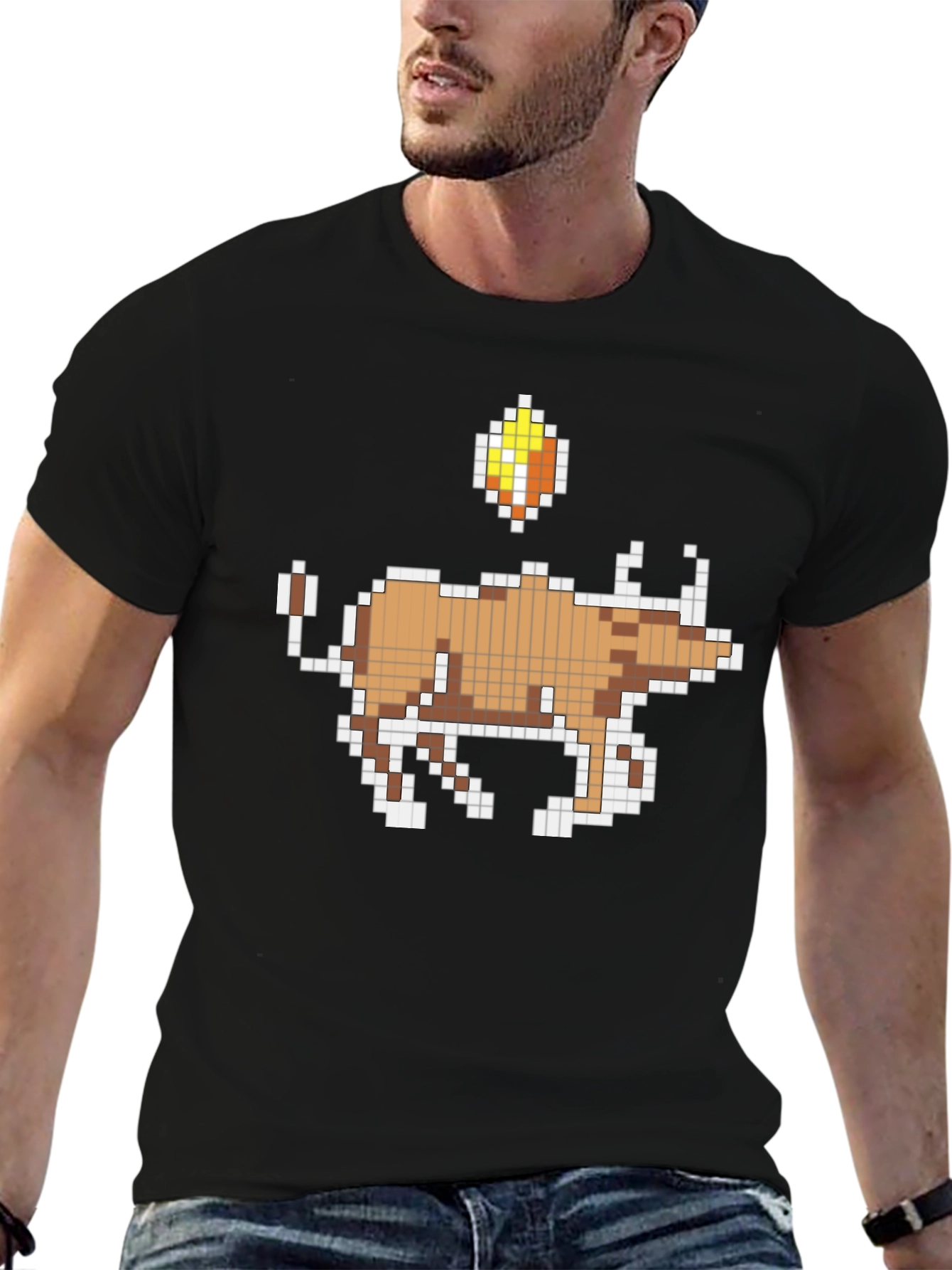 Pixel Bull T-Shirt - Retro Gaming Style