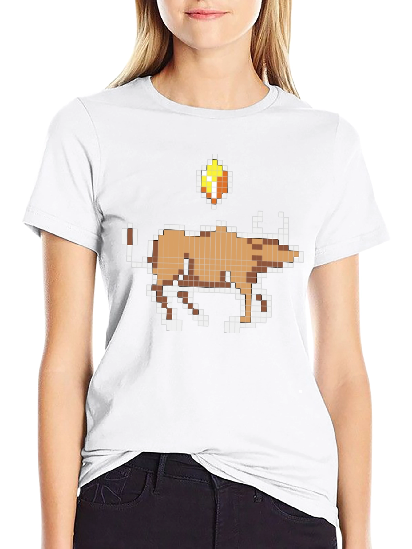 Pixel Bull T-Shirt - Retro Gaming Style