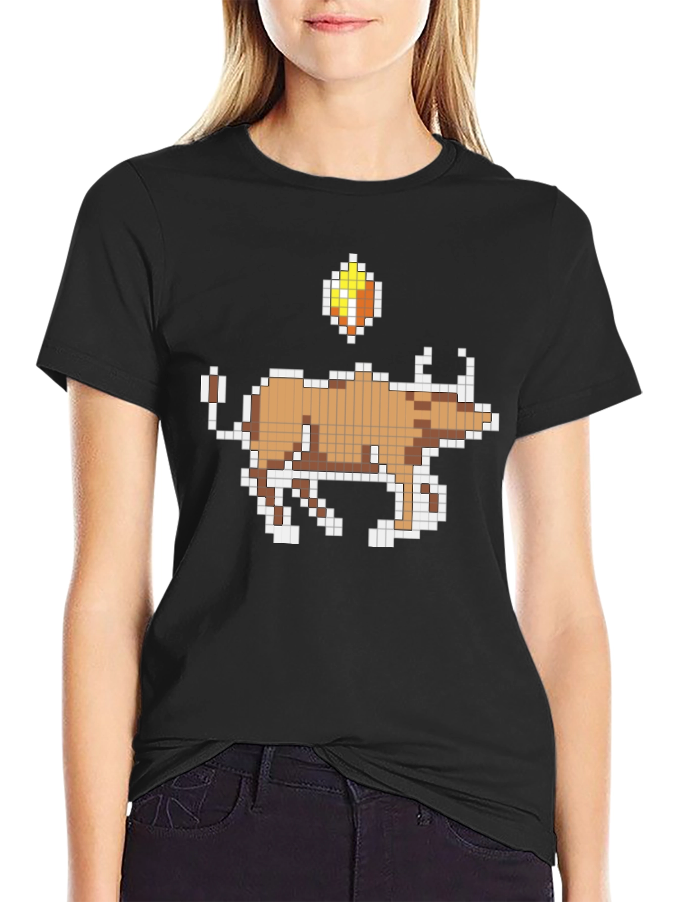 Pixel Bull T-Shirt - Retro Gaming Style