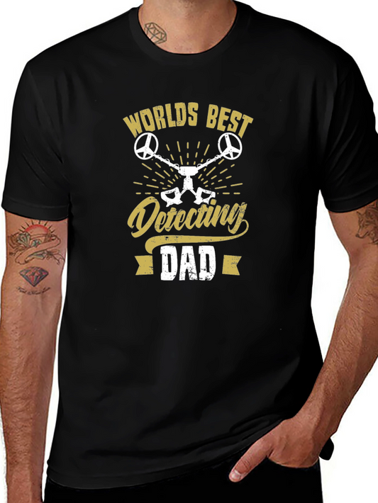 Worlds Best Detecting Dad T-Shirt - Metal Detecting Gift