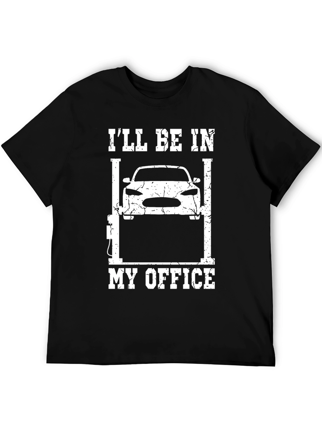 Mechanics Office T-Shirt - Car Lift Design