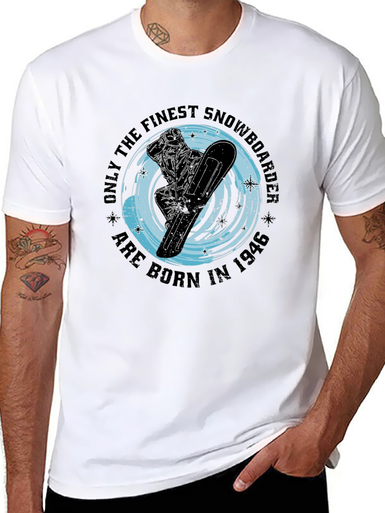 Finest Snowboarder Born In 1946 Graphic T-Shirt