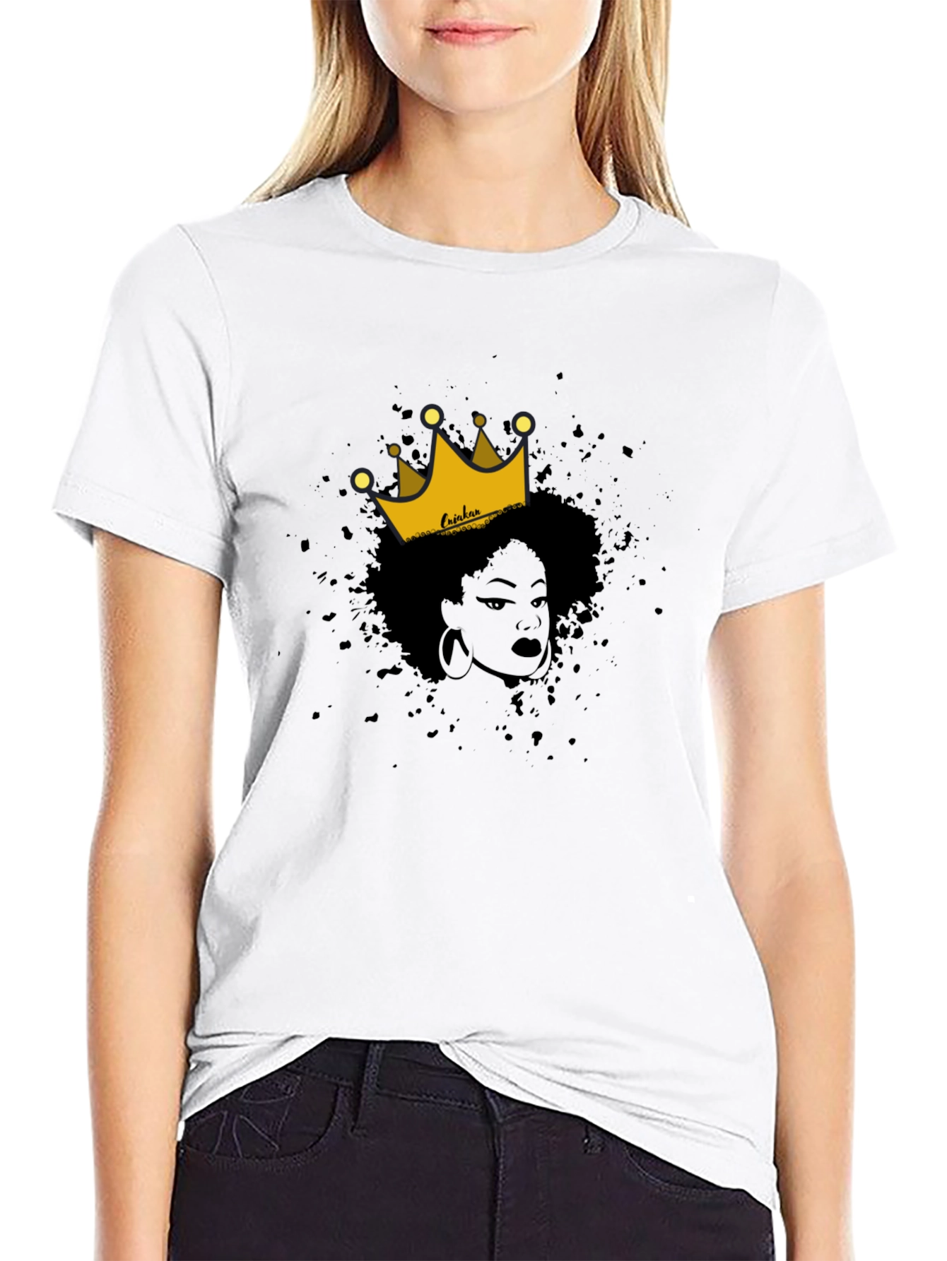 Queen Graphic Tee - Black Cotton T-Shirt