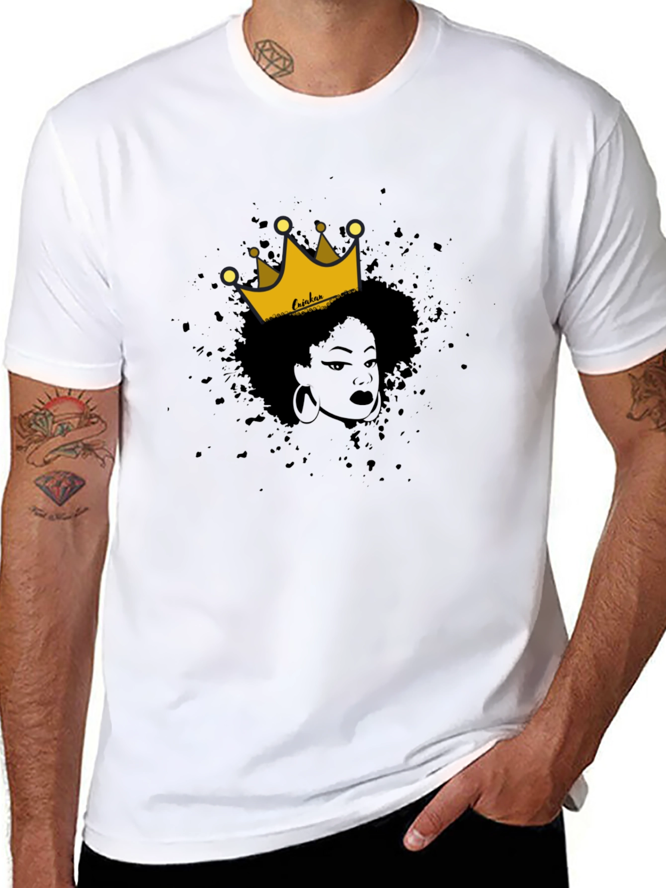 Queen Graphic Tee - Black Cotton T-Shirt