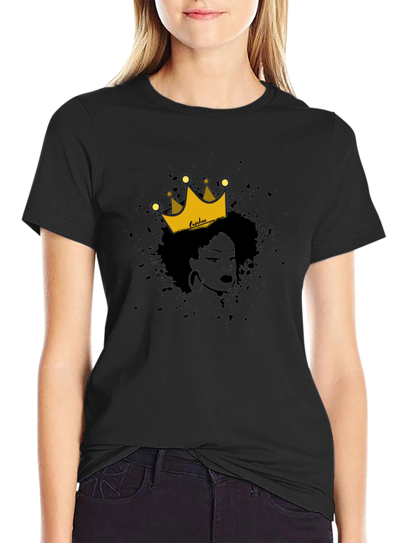 Queen Graphic Tee - Black Cotton T-Shirt