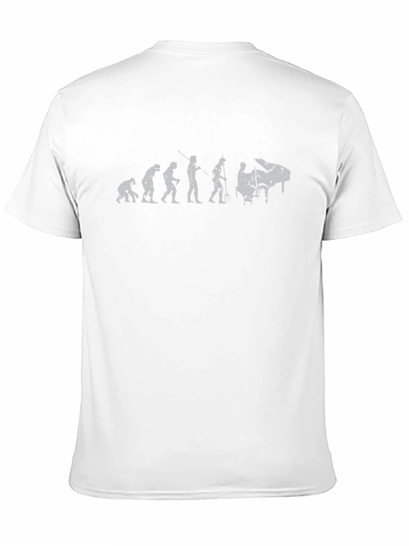 Evolution of Piano Player T-Shirt - Black