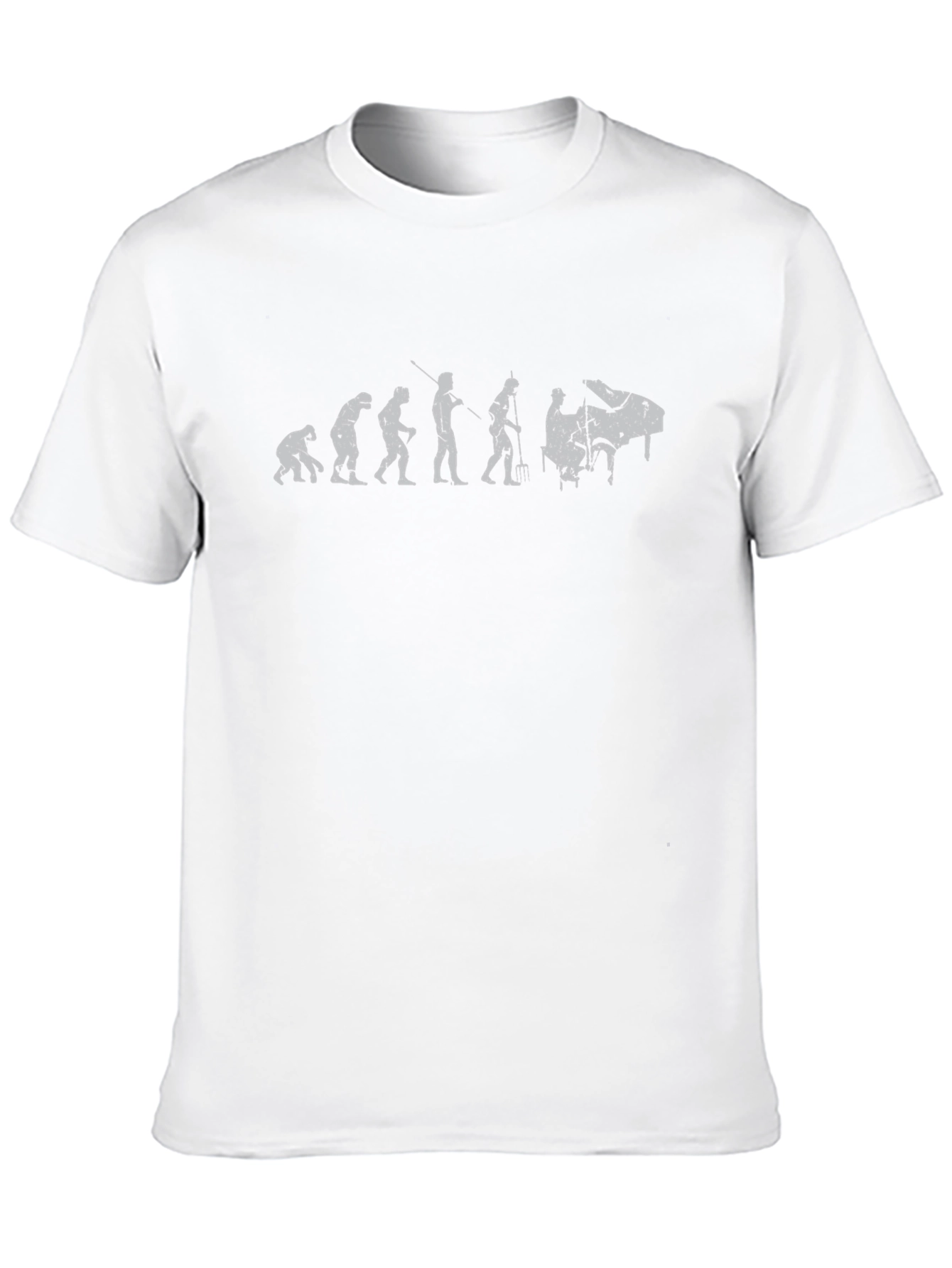 Evolution of Piano Player T-Shirt - Black