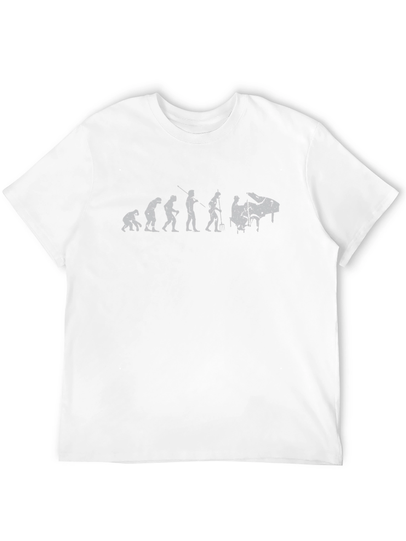 Evolution of Piano Player T-Shirt - Black