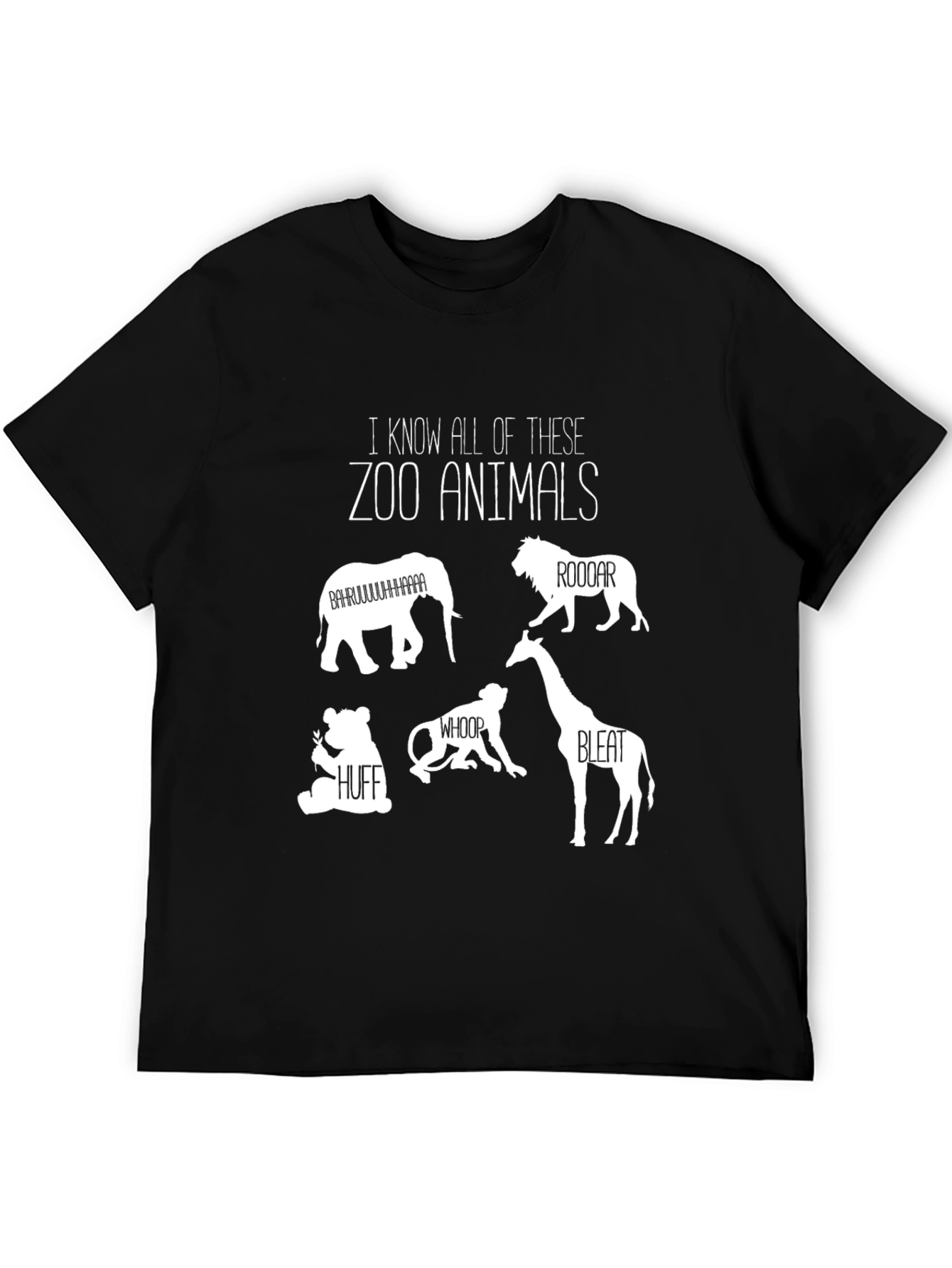 Zoo Animals Graphic T-Shirt Funny Animal Sounds