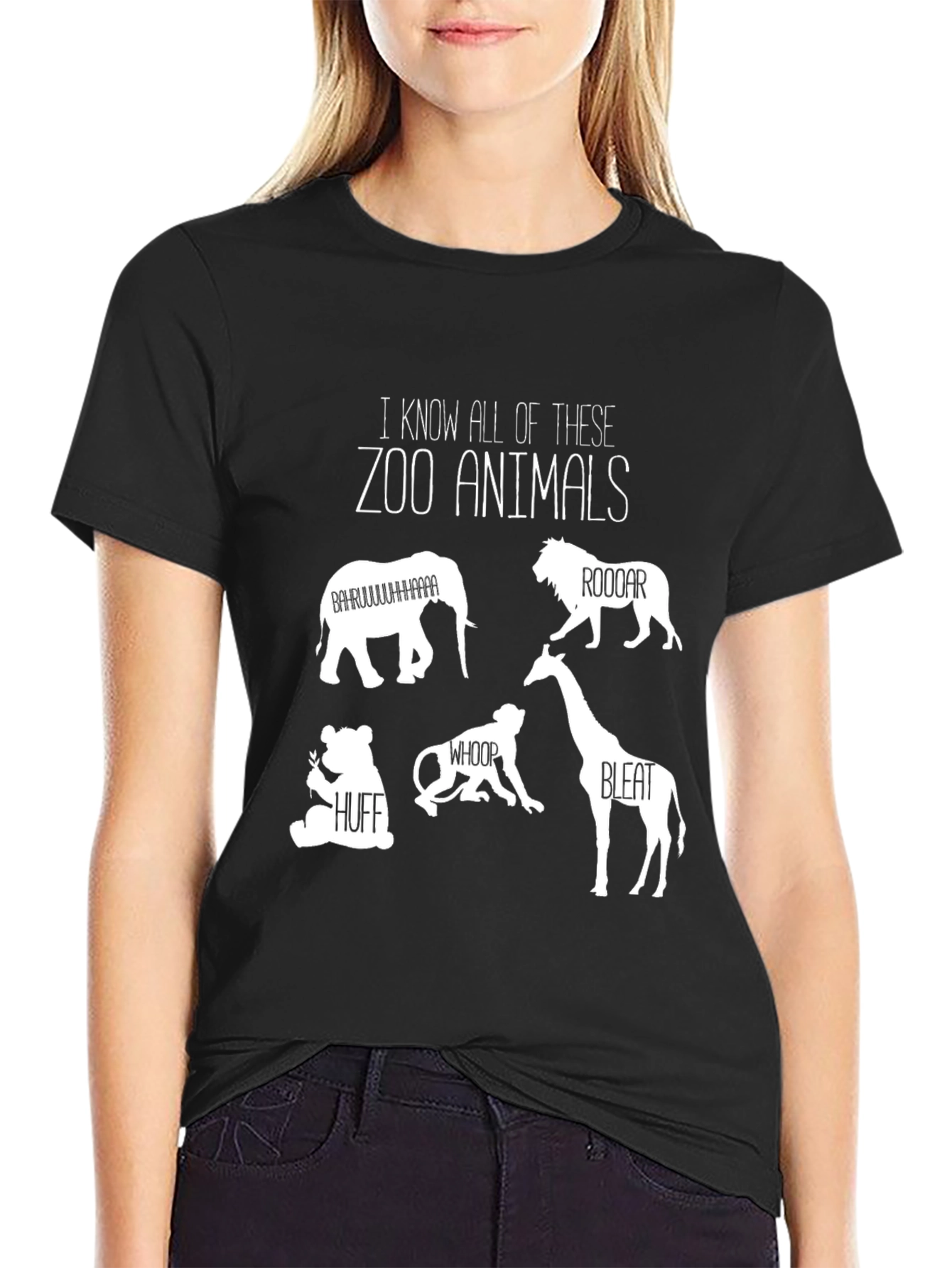 Zoo Animals Graphic T-Shirt Funny Animal Sounds