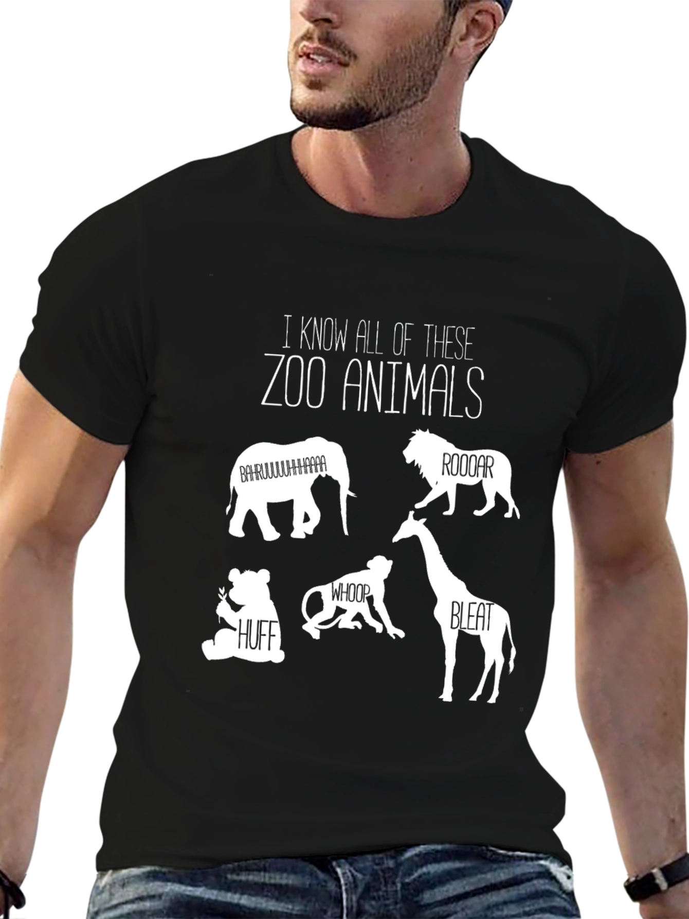 Zoo Animals Graphic T-Shirt Funny Animal Sounds
