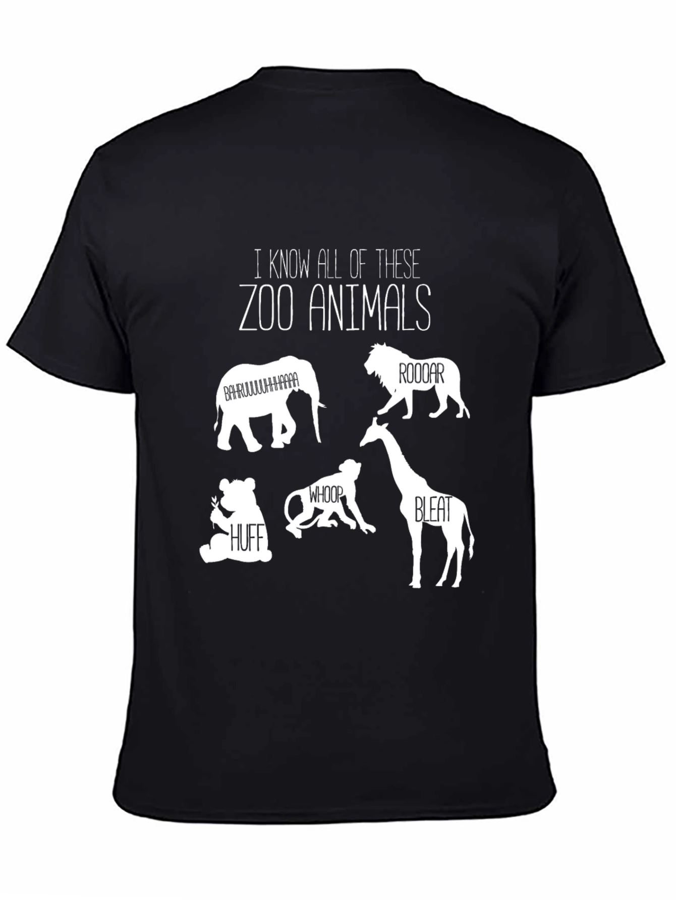 Zoo Animals Graphic T-Shirt Funny Animal Sounds