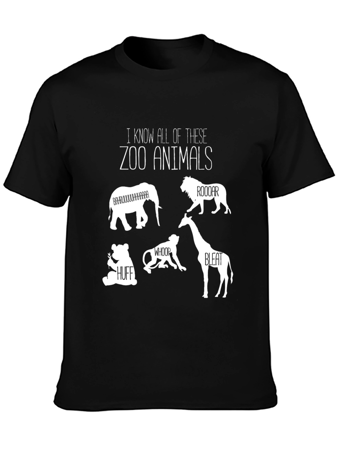 Zoo Animals Graphic T-Shirt Funny Animal Sounds