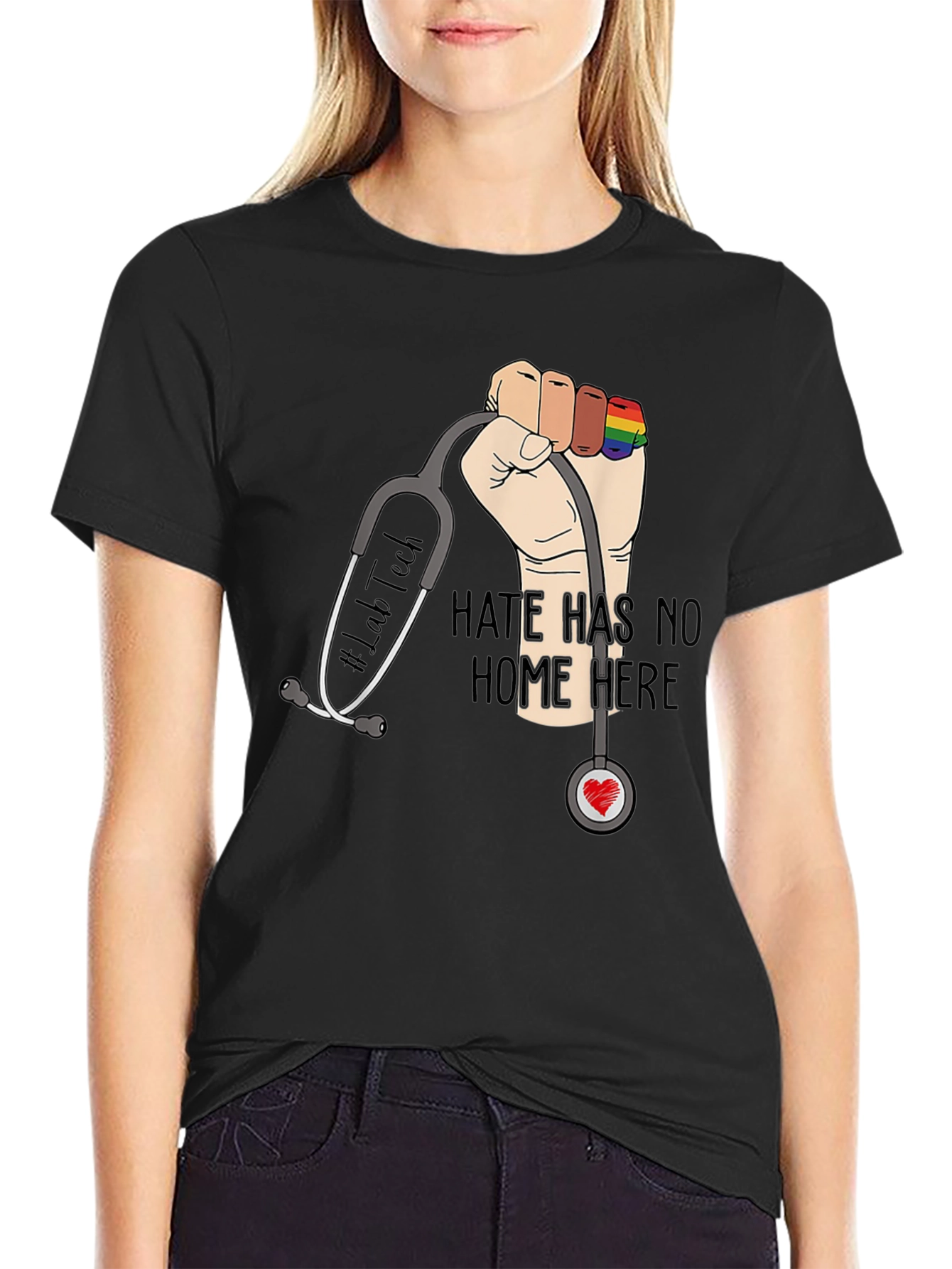 Lab Tech Pride T-Shirt: Hate Has No Home Here