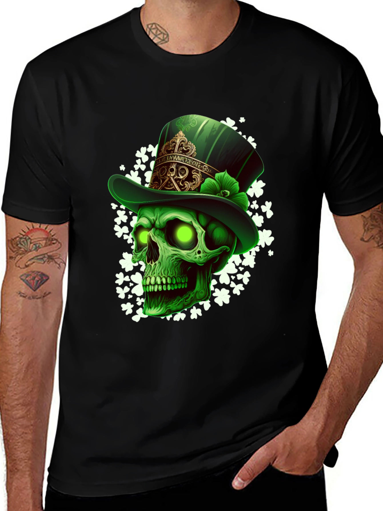 St. Patricks Day Skull T-Shirt
