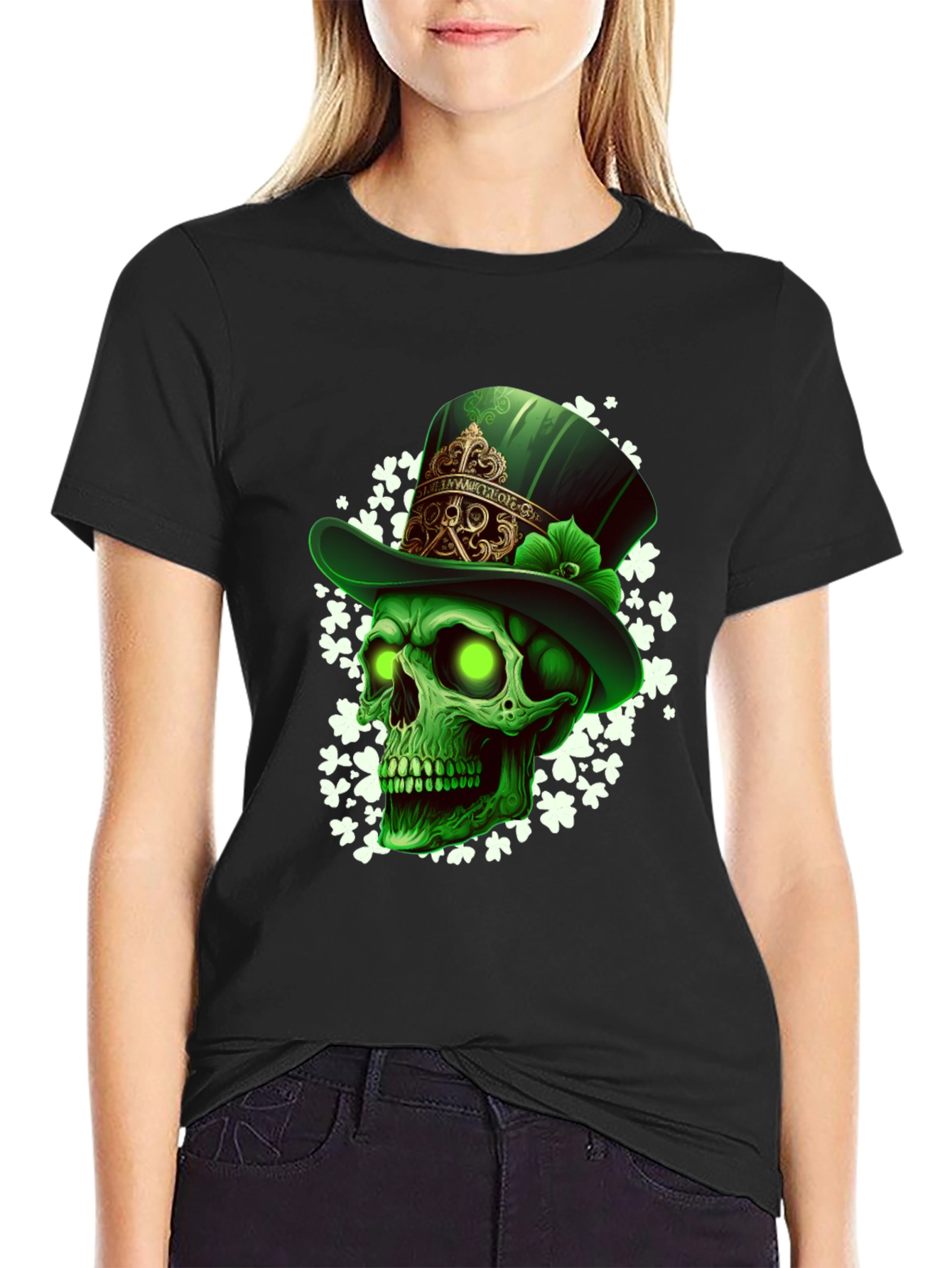 St. Patricks Day Skull T-Shirt