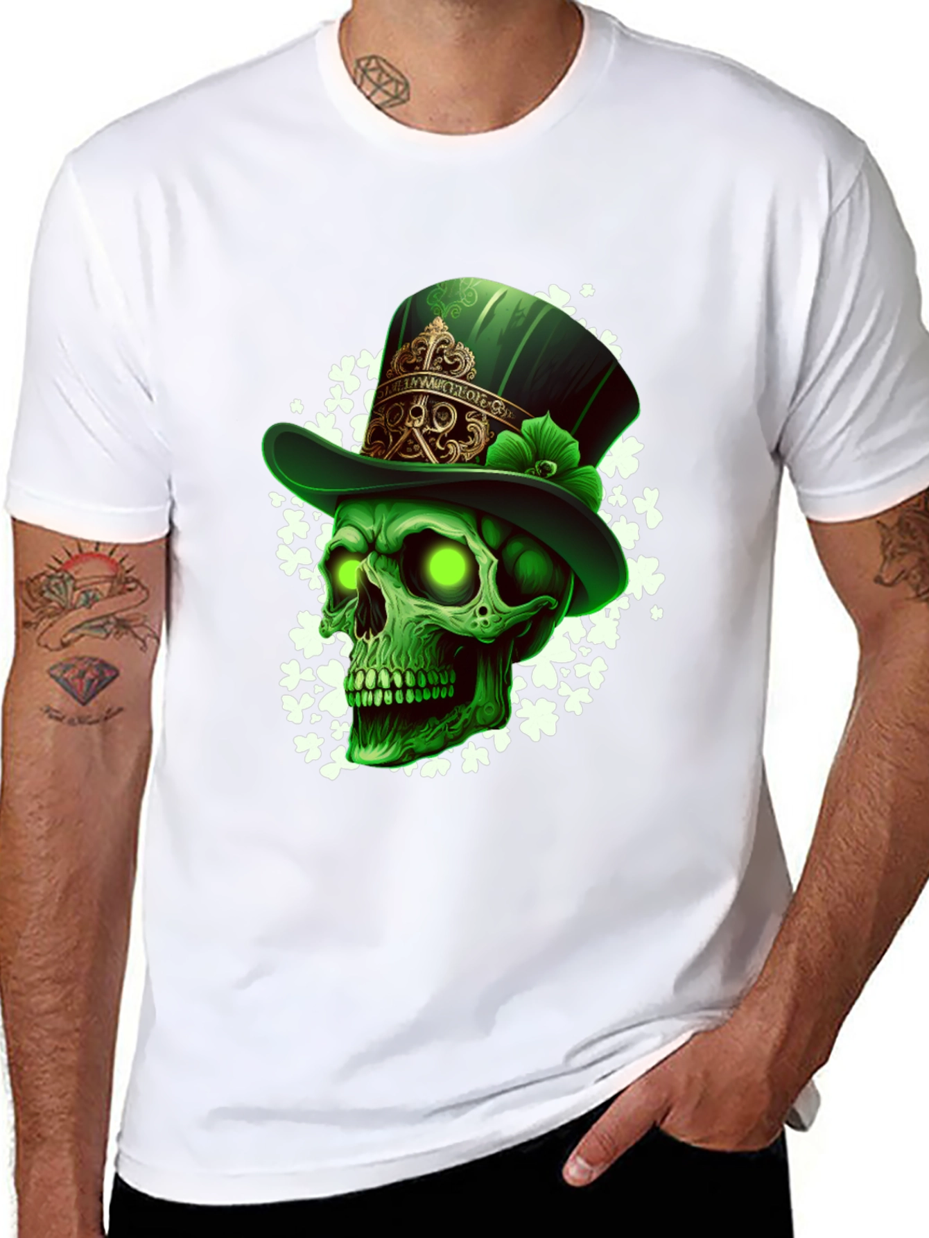 St. Patricks Day Skull T-Shirt