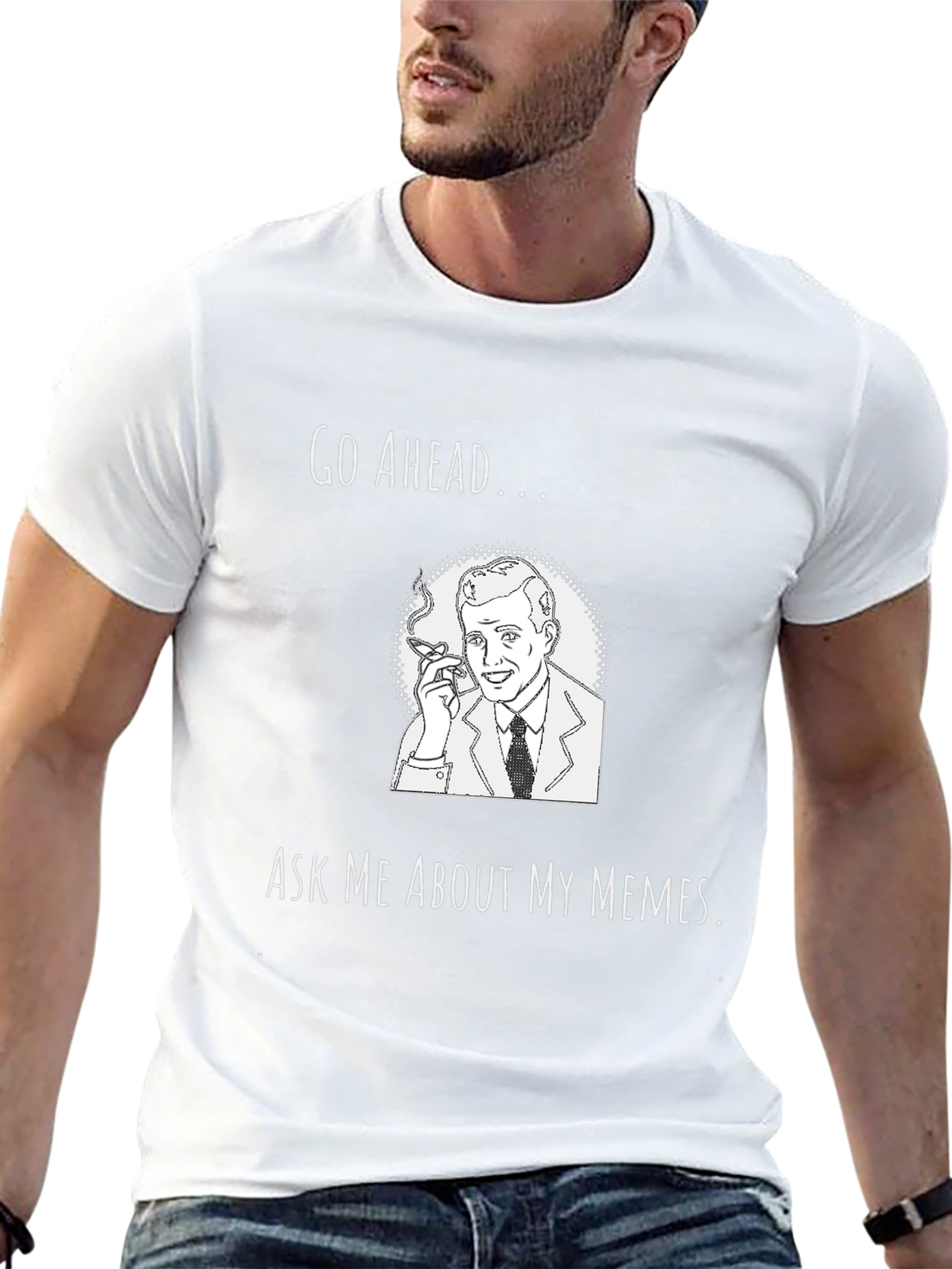 Go Ahead Ask Me About My Memes Black T-Shirt