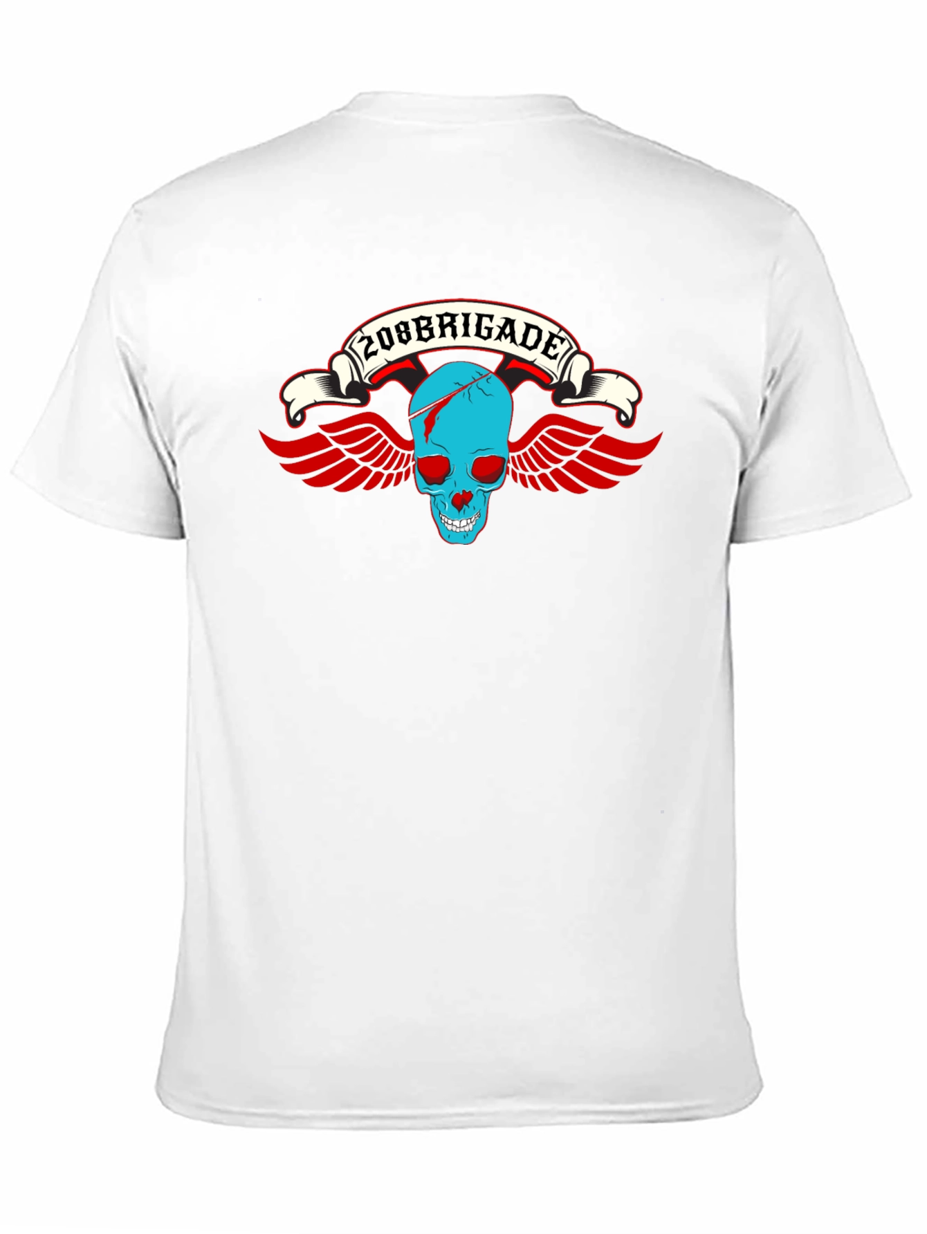 208 Brigade Skull Wings Graphic Tee - Black