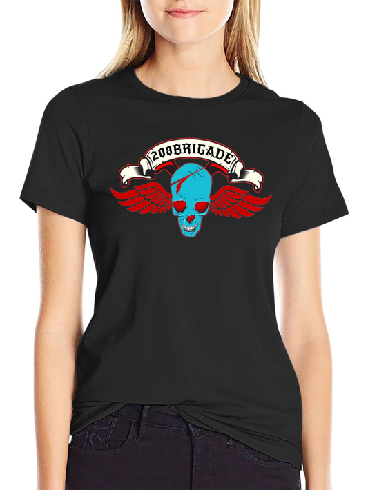 208 Brigade Skull Wings Graphic Tee - Black