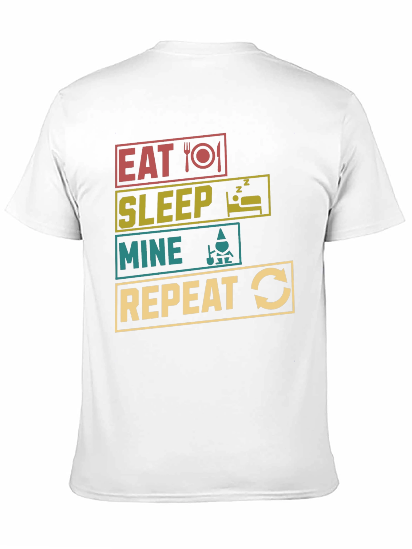 Eat Sleep Mine Repeat Black T-Shirt