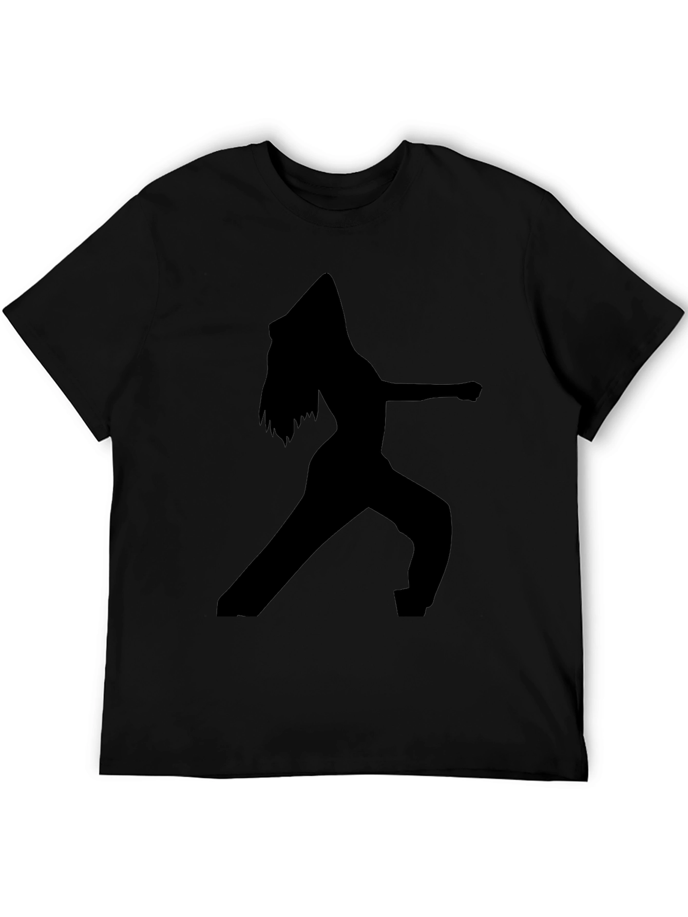 Silhouette Graphic Tee - Black Cotton Blend