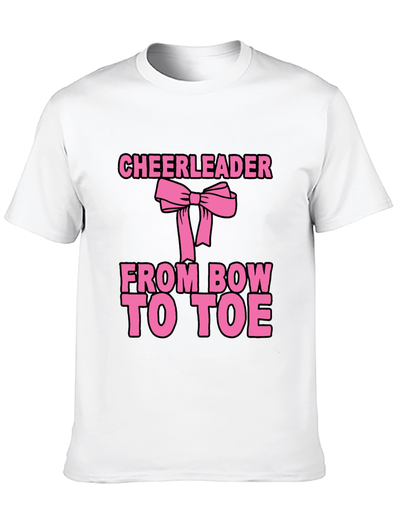 Cheerleader Bow to Toe Black T-Shirt